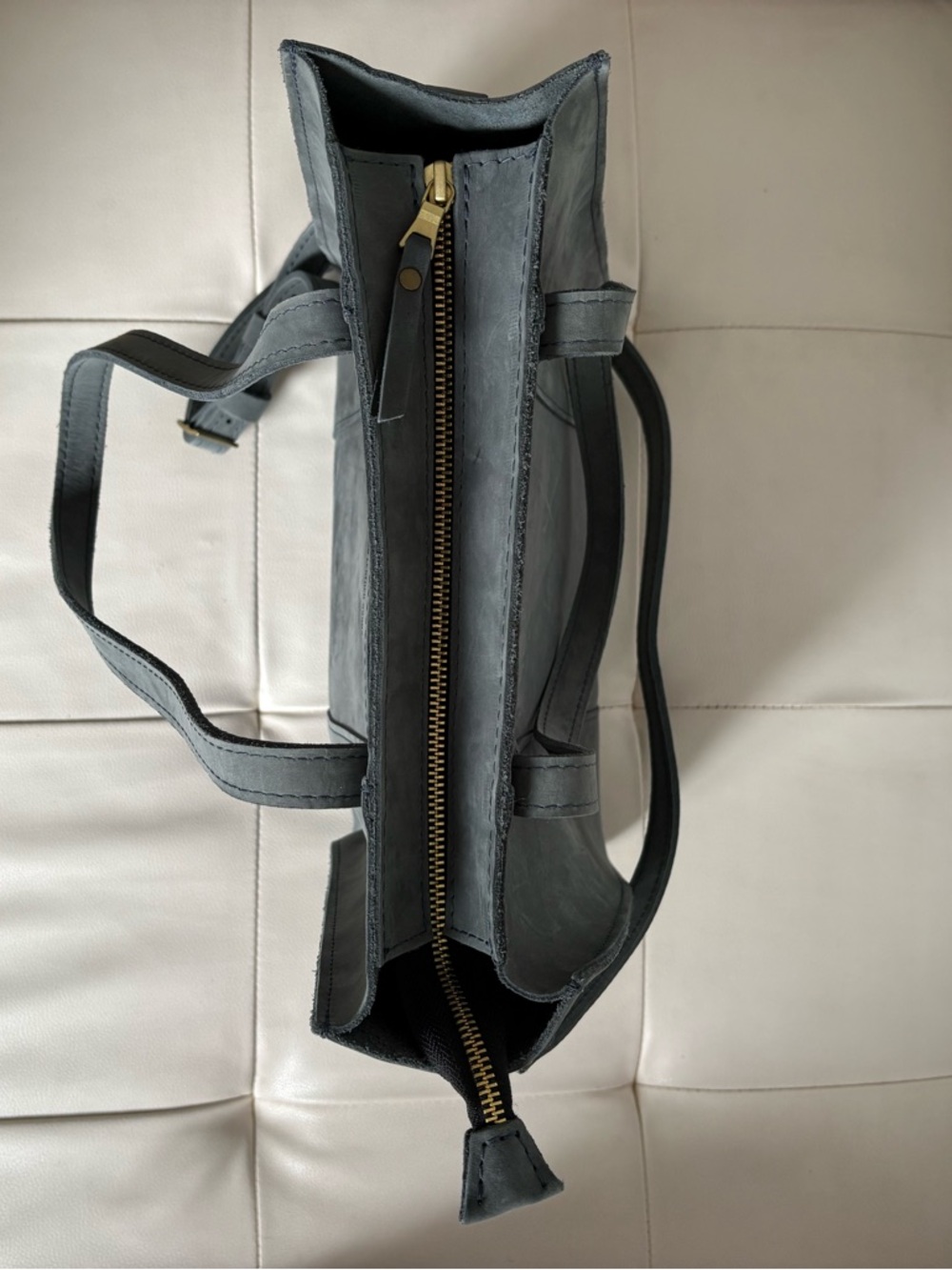 Slate Blue Portland Leather Bag - Picture 7 of 12